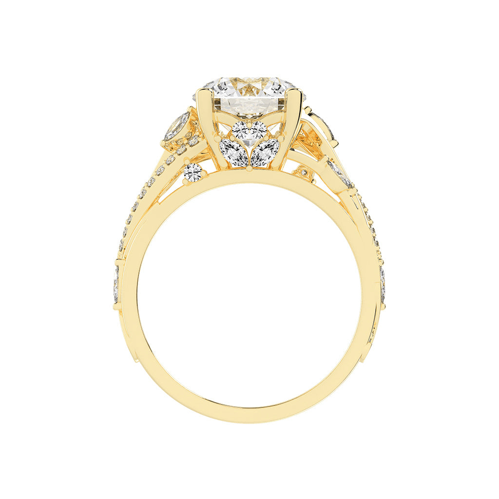 Excellia Braided Round Cut Classic Lab Diamond Ring