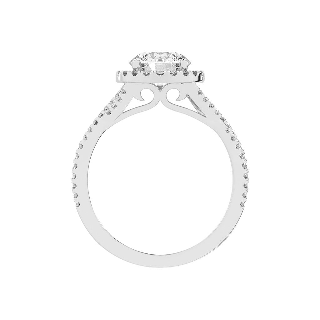 Virielle Criss Cross Round Cut Classic Lab Diamond Ring