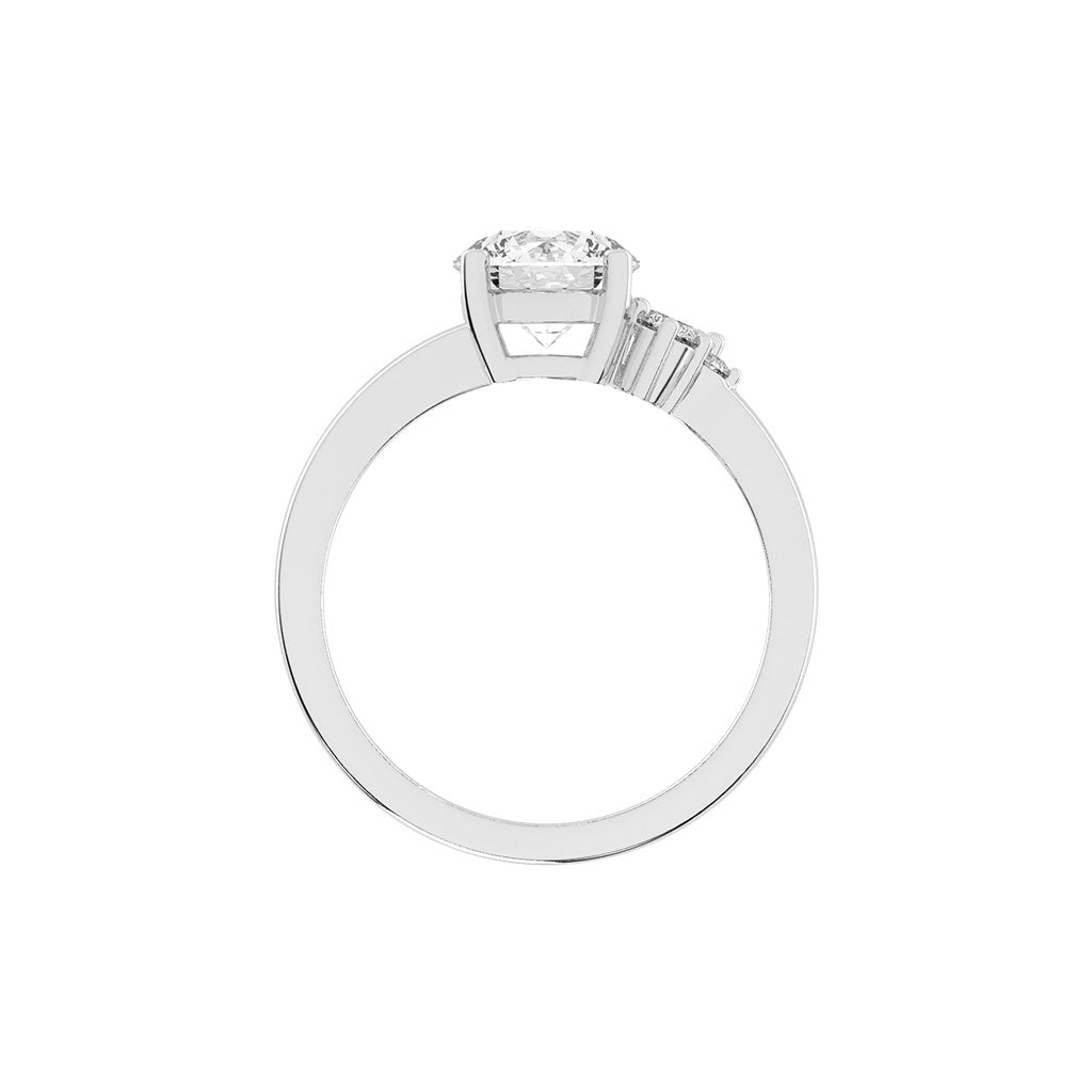 Tresara Round Cut Three Stone Lab Diamond Ring