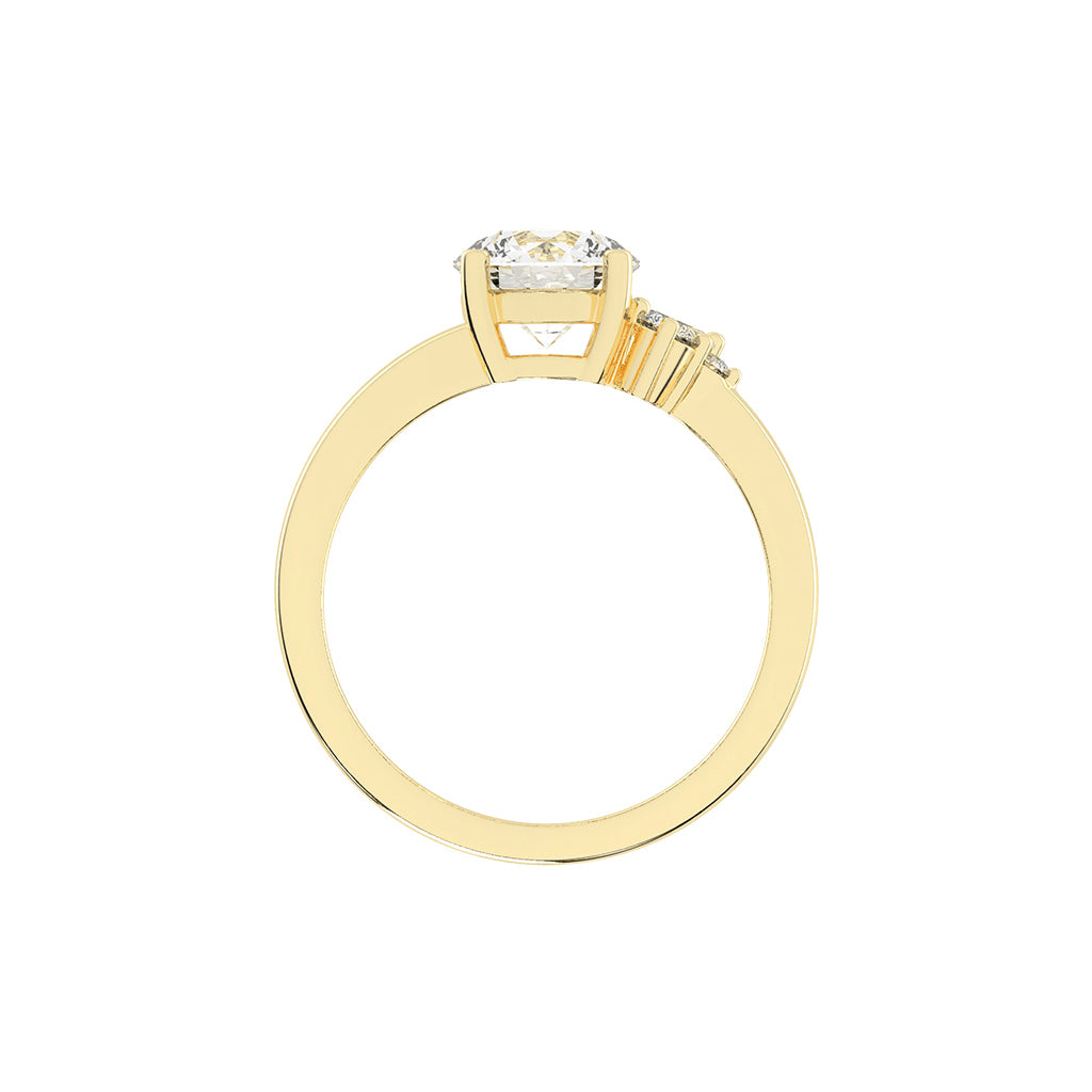 Tresara Round Cut Three Stone Lab Diamond Ring