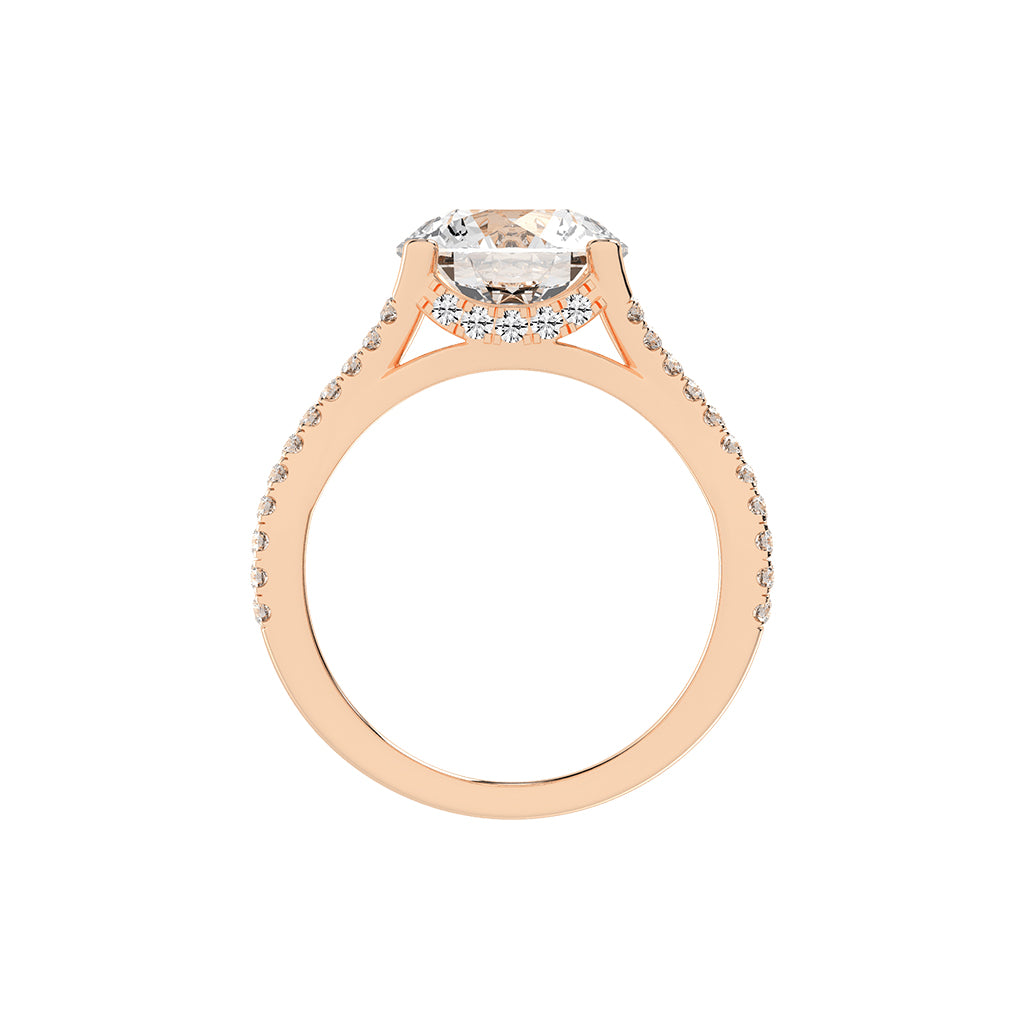 Brivona Split Shank Round Cut Lab Diamond Ring