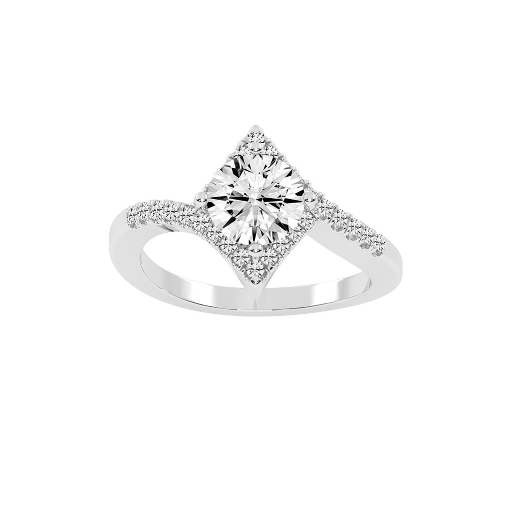 Valora Freeform Round Cut Classic Lab Diamond Ring