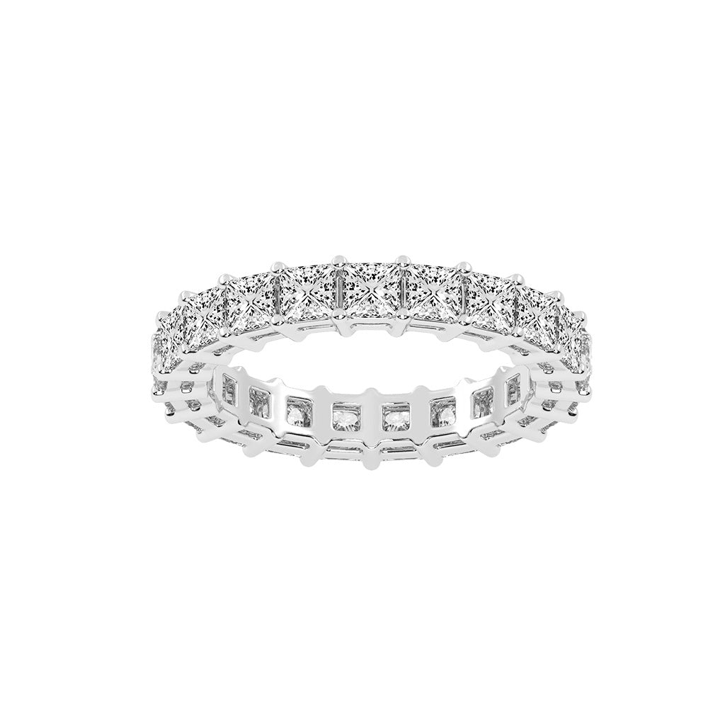 Aluna Princess Cut Bar Set Lab Diamond Ring