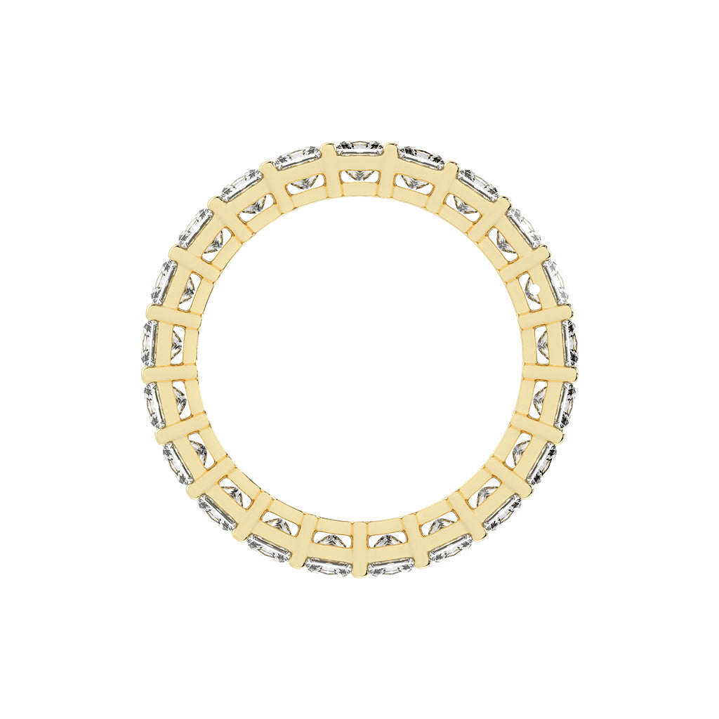 Aluna Princess Cut Bar Set Lab Diamond Ring