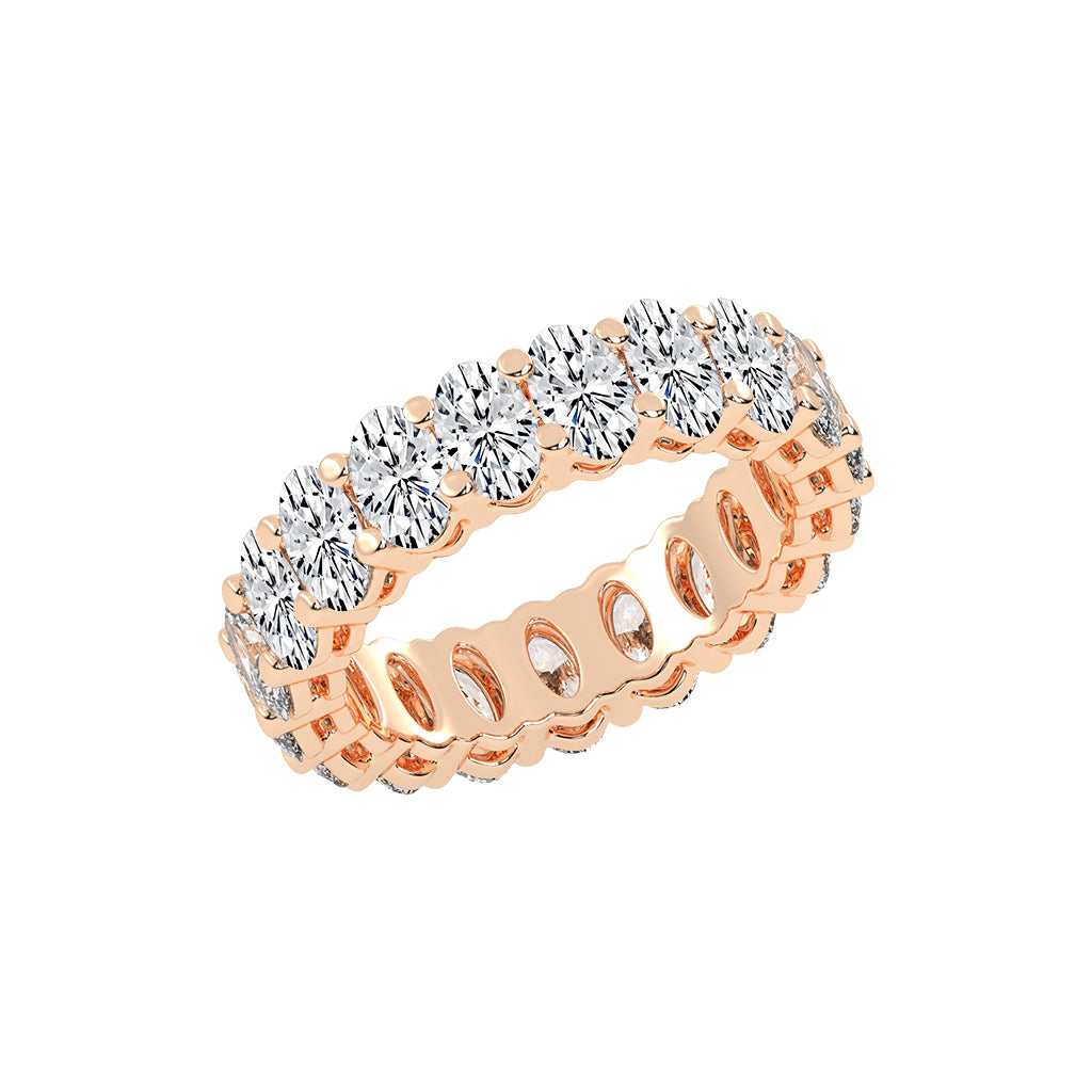 Infinite Oval Shape Cut Eternity Lab Diamond Ring