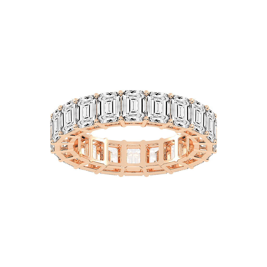 Serenite Prong Set Emerald Eternity Lab Diamond Ring