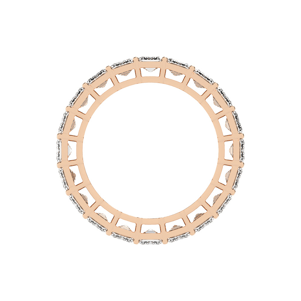 Serenite Prong Set Emerald Eternity Lab Diamond Ring