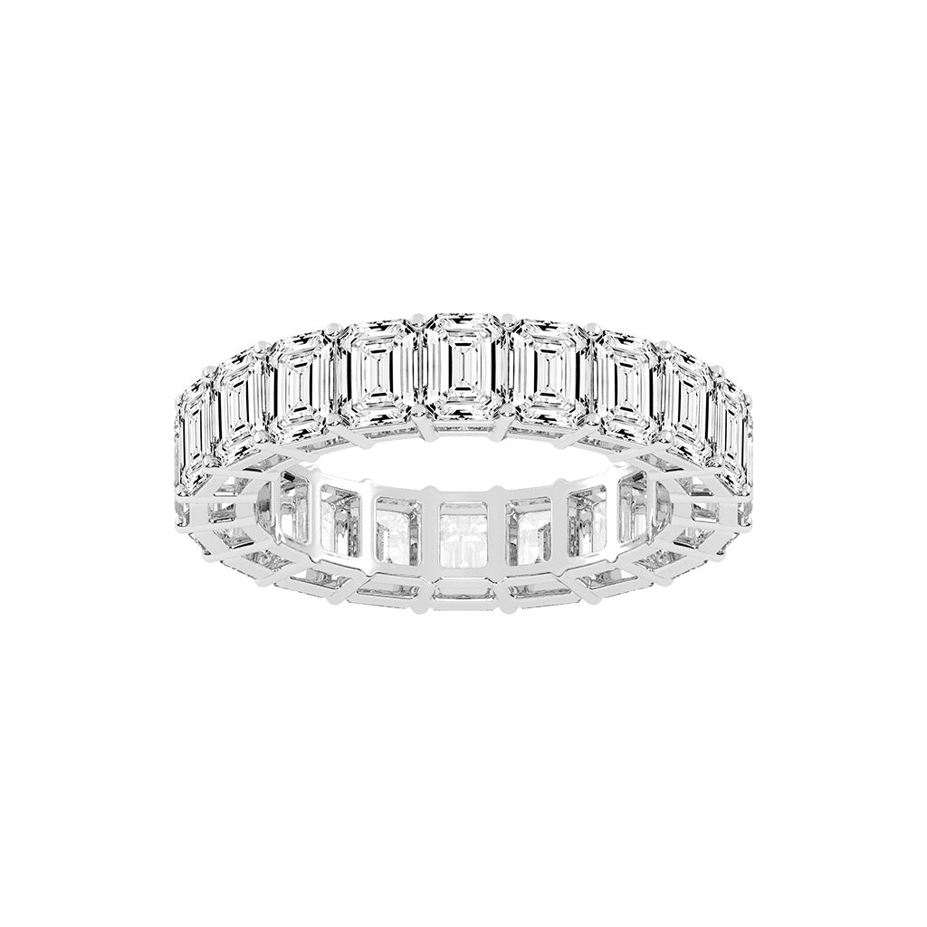 Serenite Prong Set Emerald Eternity Lab Diamond Ring