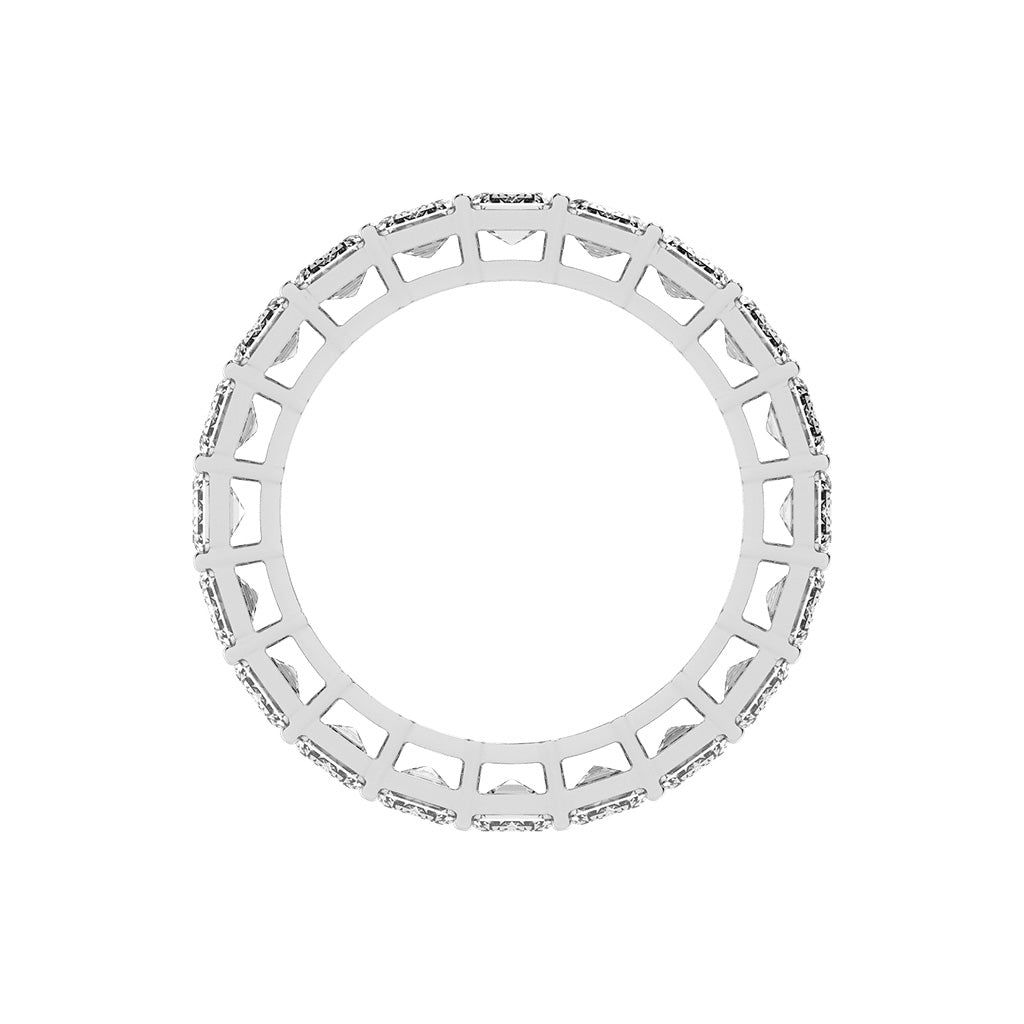 Serenite Prong Set Emerald Eternity Lab Diamond Ring