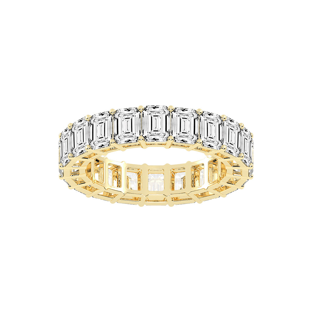 Serenite Prong Set Emerald Eternity Lab Diamond Ring