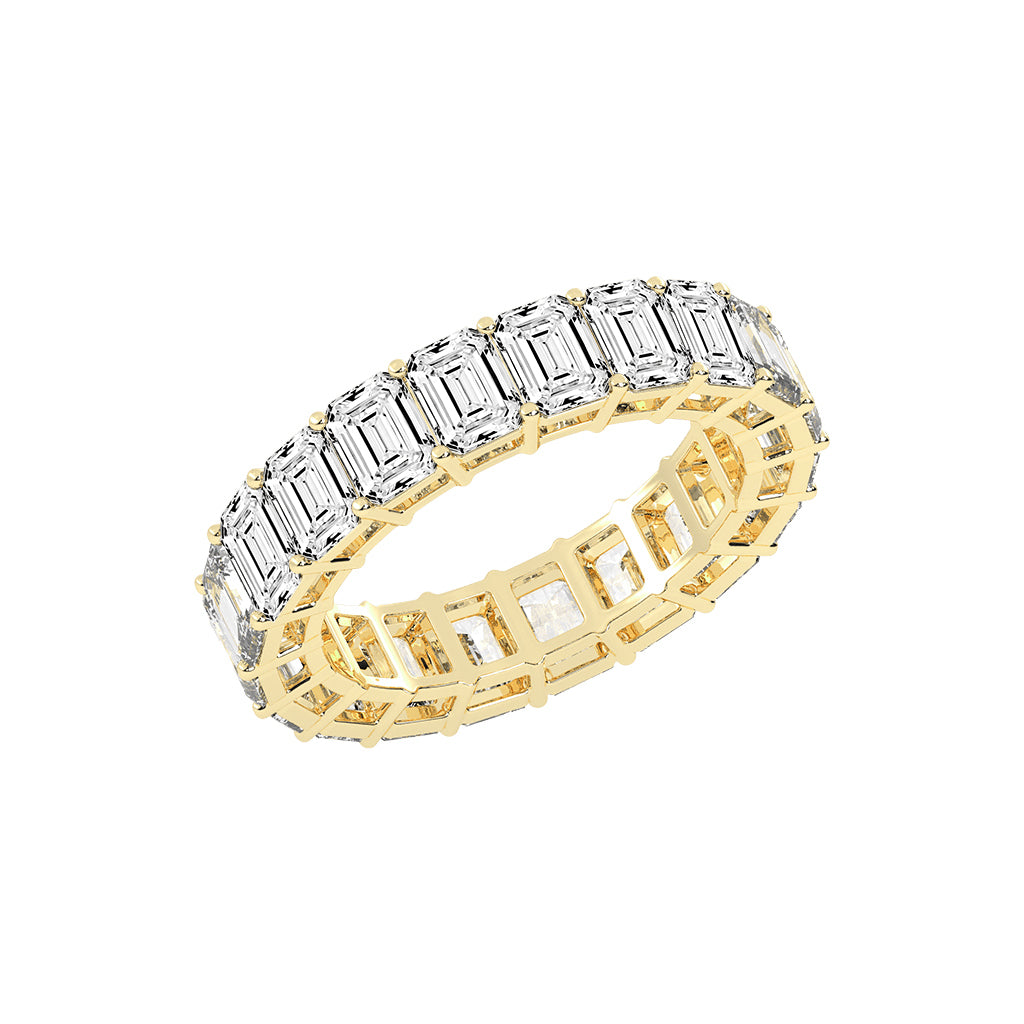 Serenite Prong Set Emerald Eternity Lab Diamond Ring