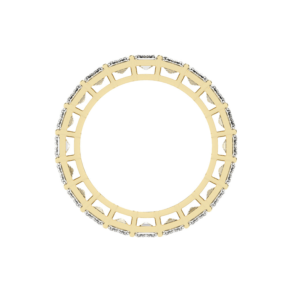 Serenite Prong Set Emerald Eternity Lab Diamond Ring