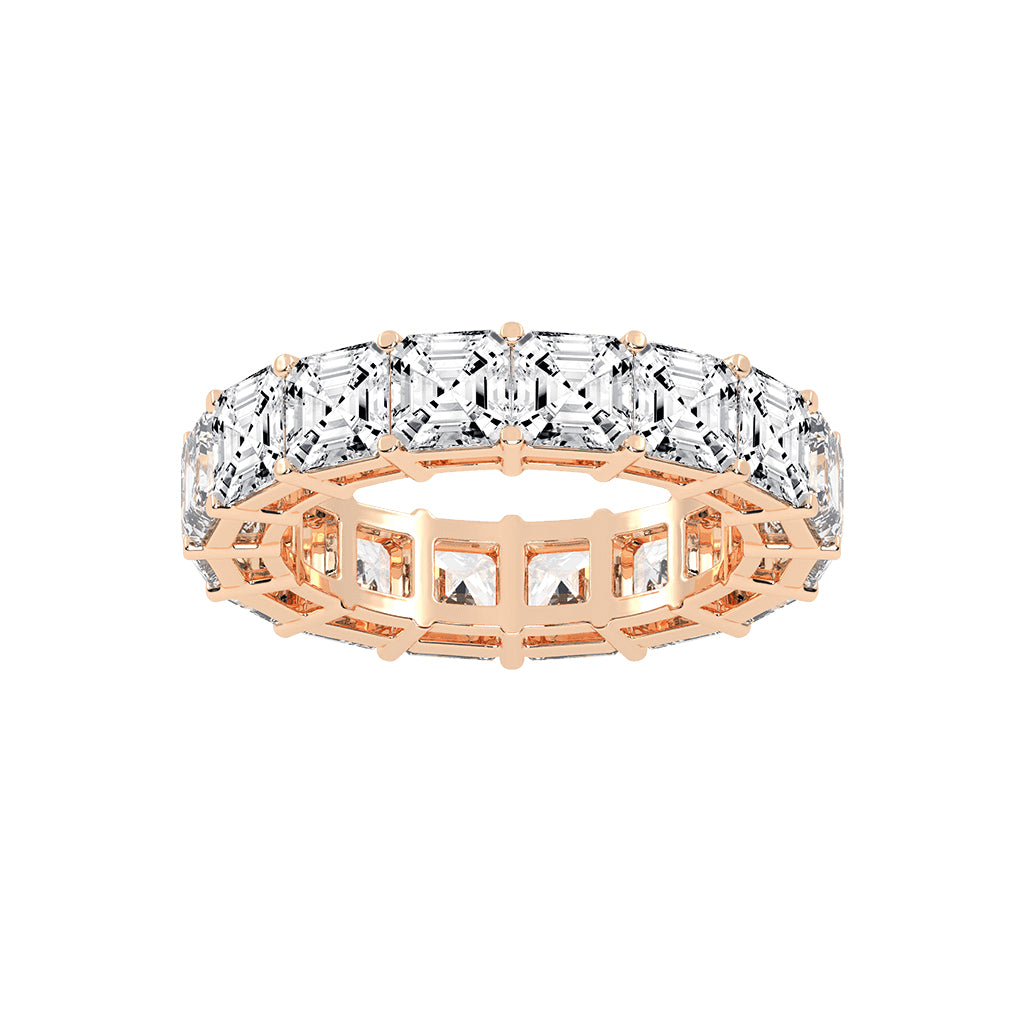 Brillace Asscher Cut Eternity Lab Diamond Ring