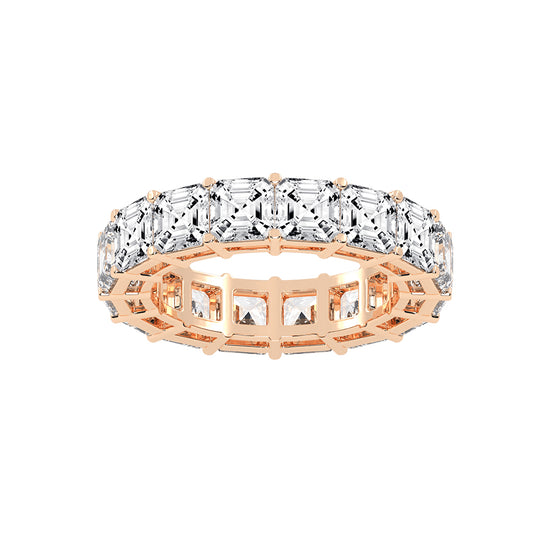 Brillace Asscher Cut Eternity Lab Diamond Ring