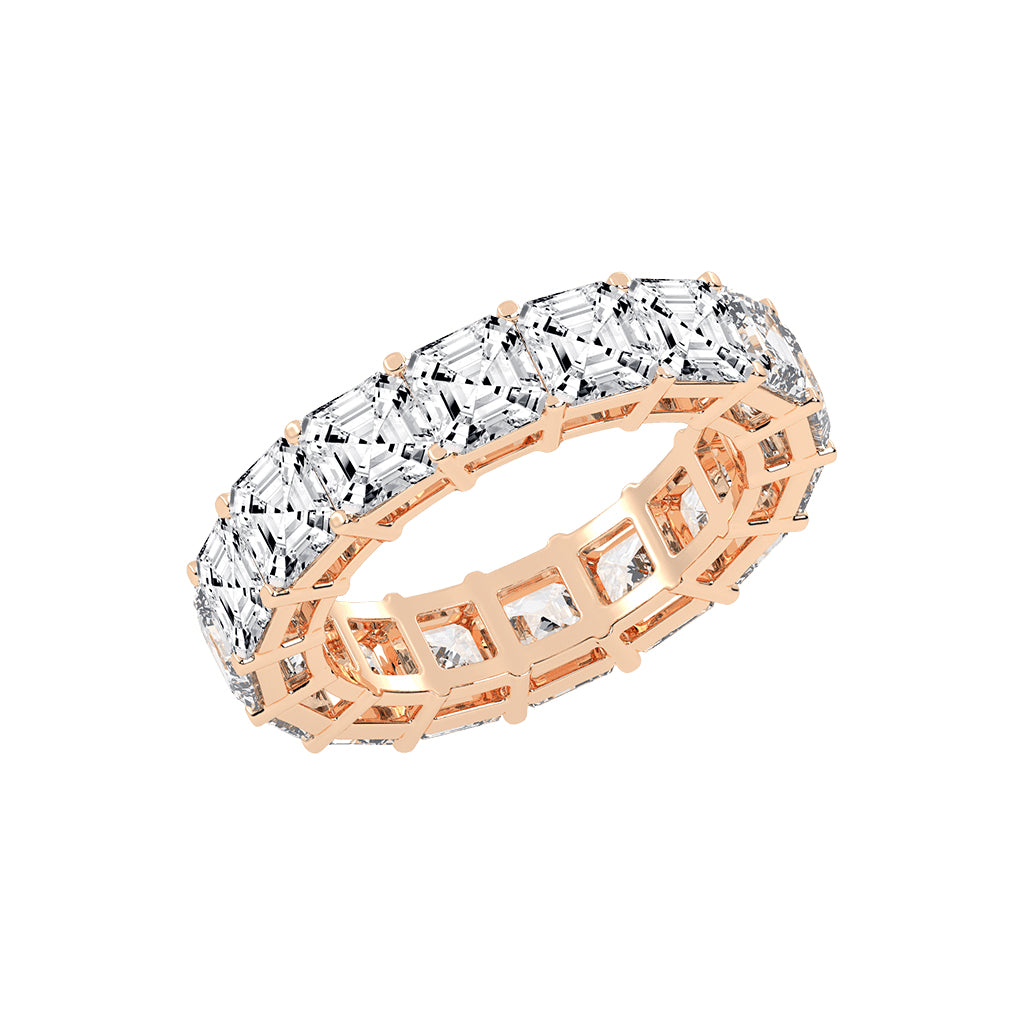 Brillace Asscher Cut Eternity Lab Diamond Ring
