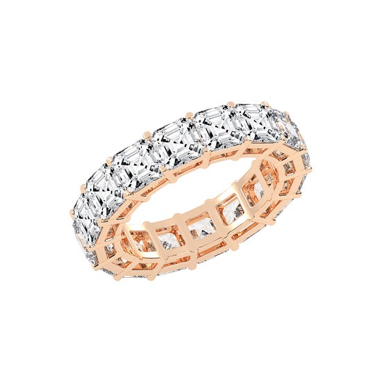 Brillace Asscher Cut Eternity Lab Diamond Ring