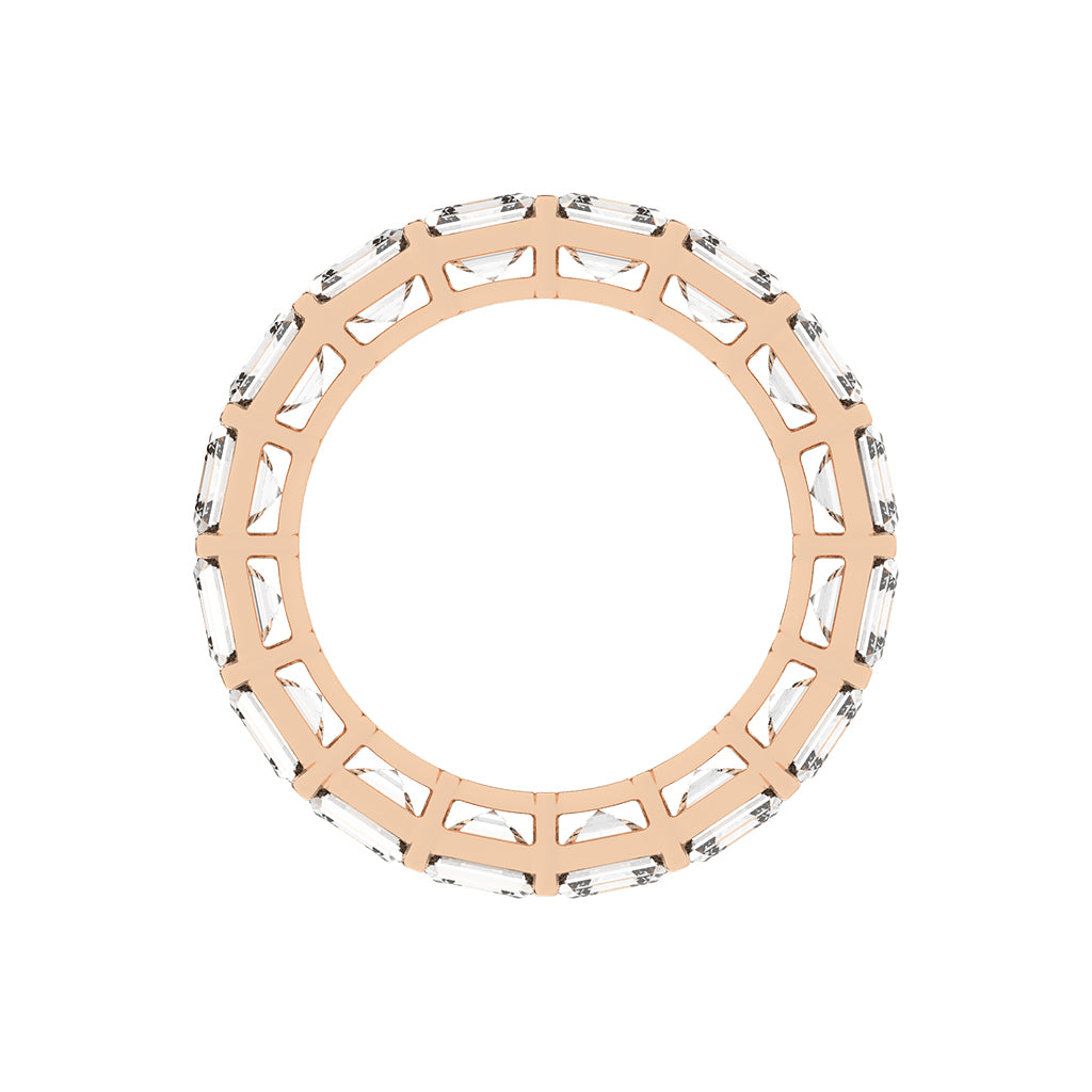 Brillace Asscher Cut Eternity Lab Diamond Ring