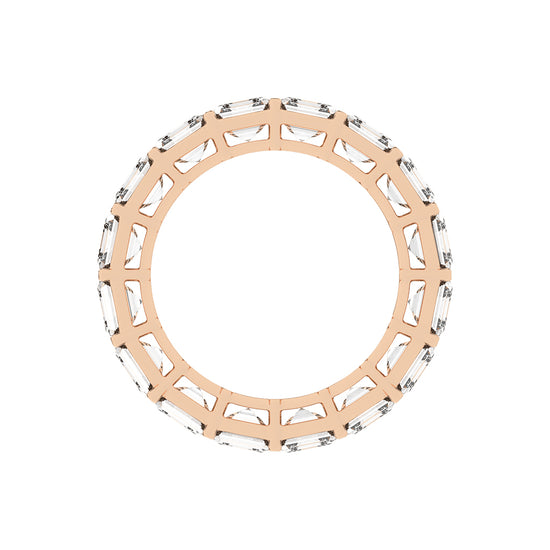 Brillace Asscher Cut Eternity Lab Diamond Ring
