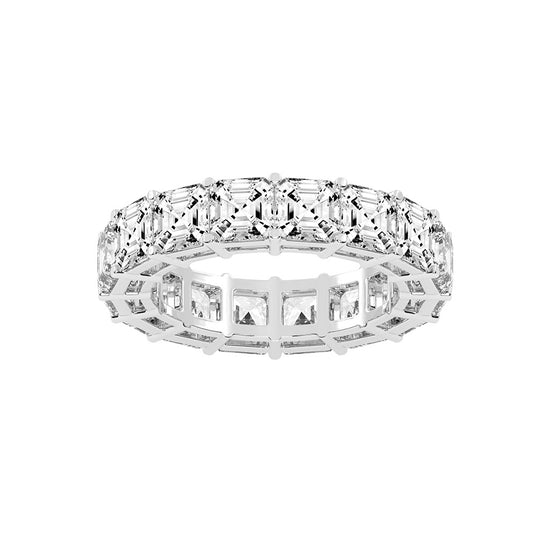 Brillace Asscher Cut Eternity Lab Diamond Ring