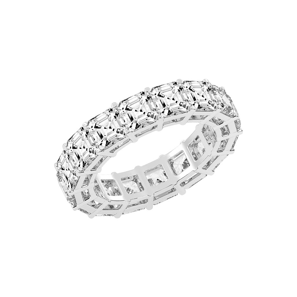 Brillace Asscher Cut Eternity Lab Diamond Ring