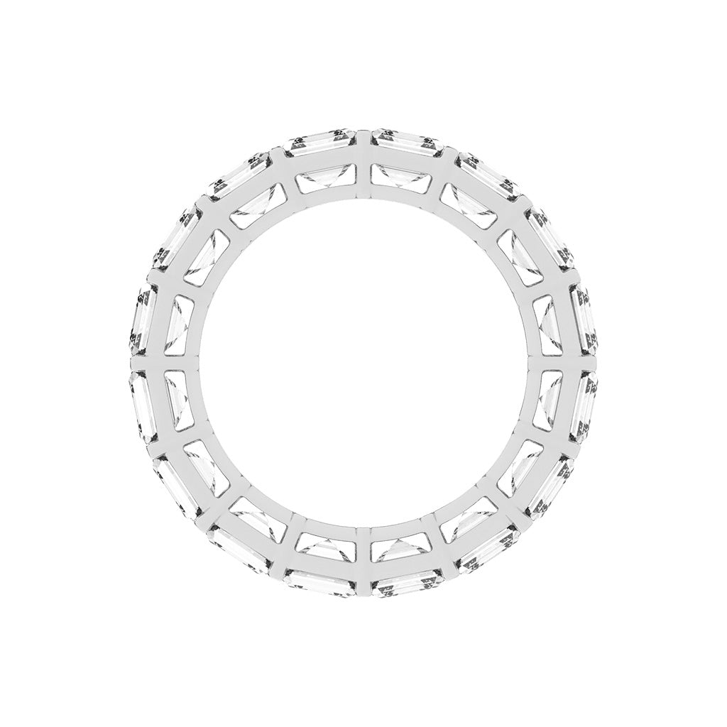 Brillace Asscher Cut Eternity Lab Diamond Ring