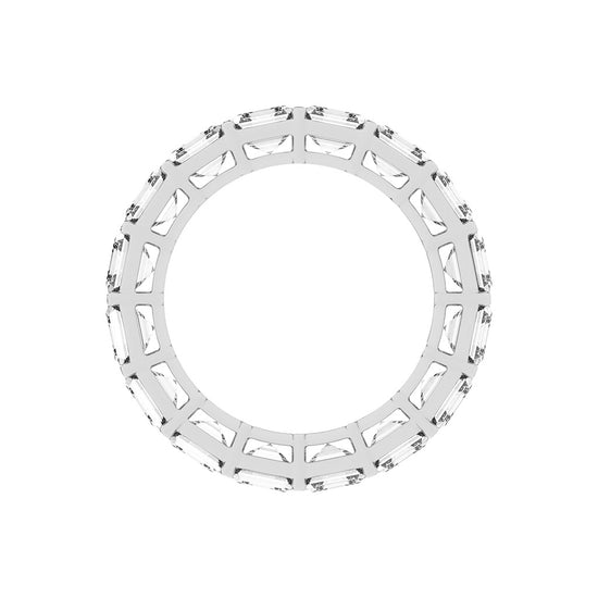 Brillace Asscher Cut Eternity Lab Diamond Ring