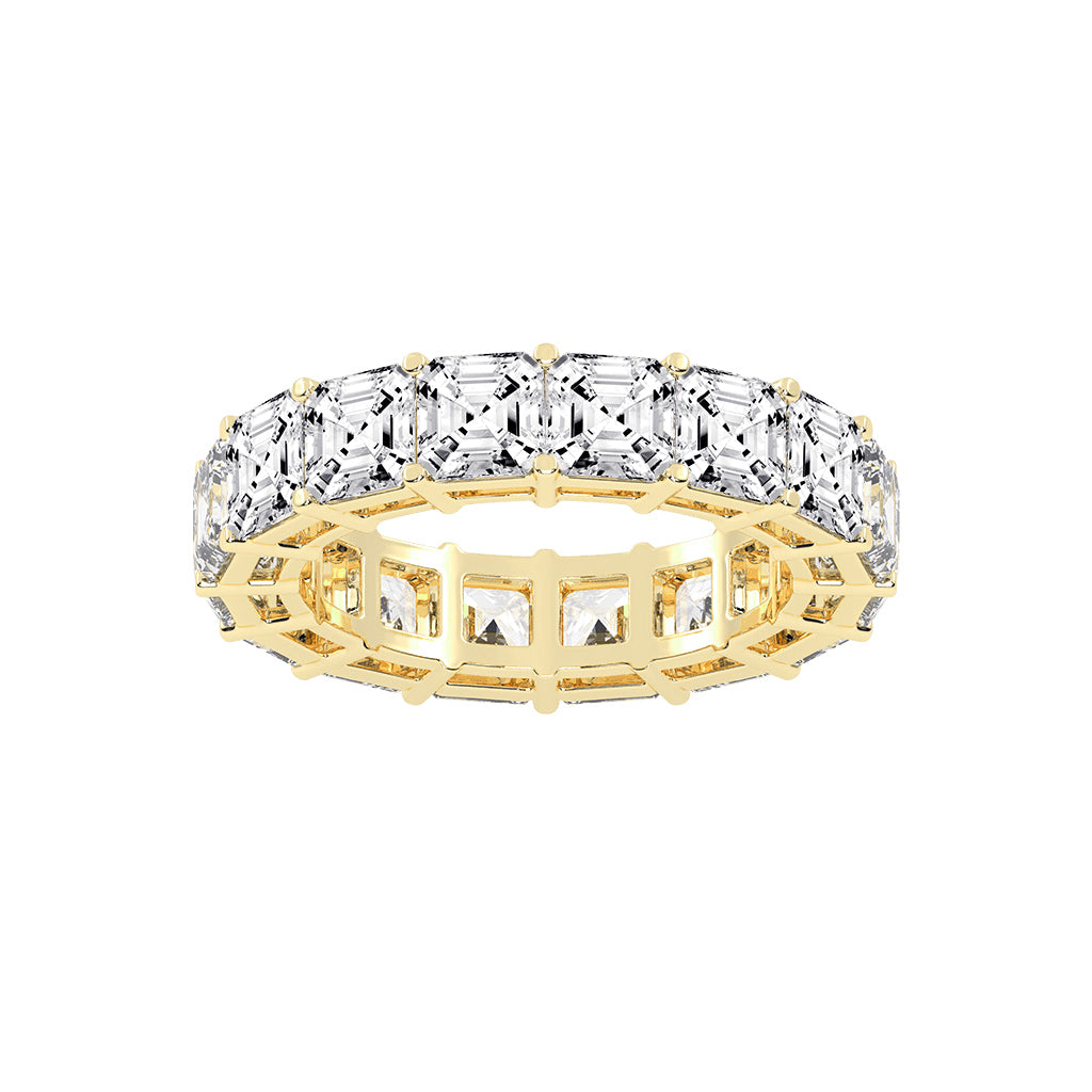 Brillace Asscher Cut Eternity Lab Diamond Ring