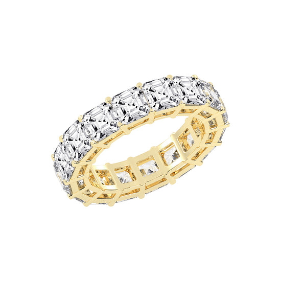 Brillace Asscher Cut Eternity Lab Diamond Ring
