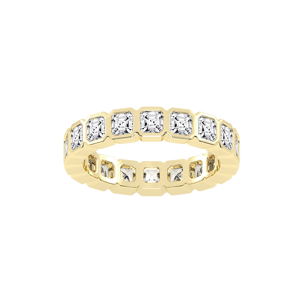 Florene Asscher Cut Bezel Eternity Lab Diamond Ring