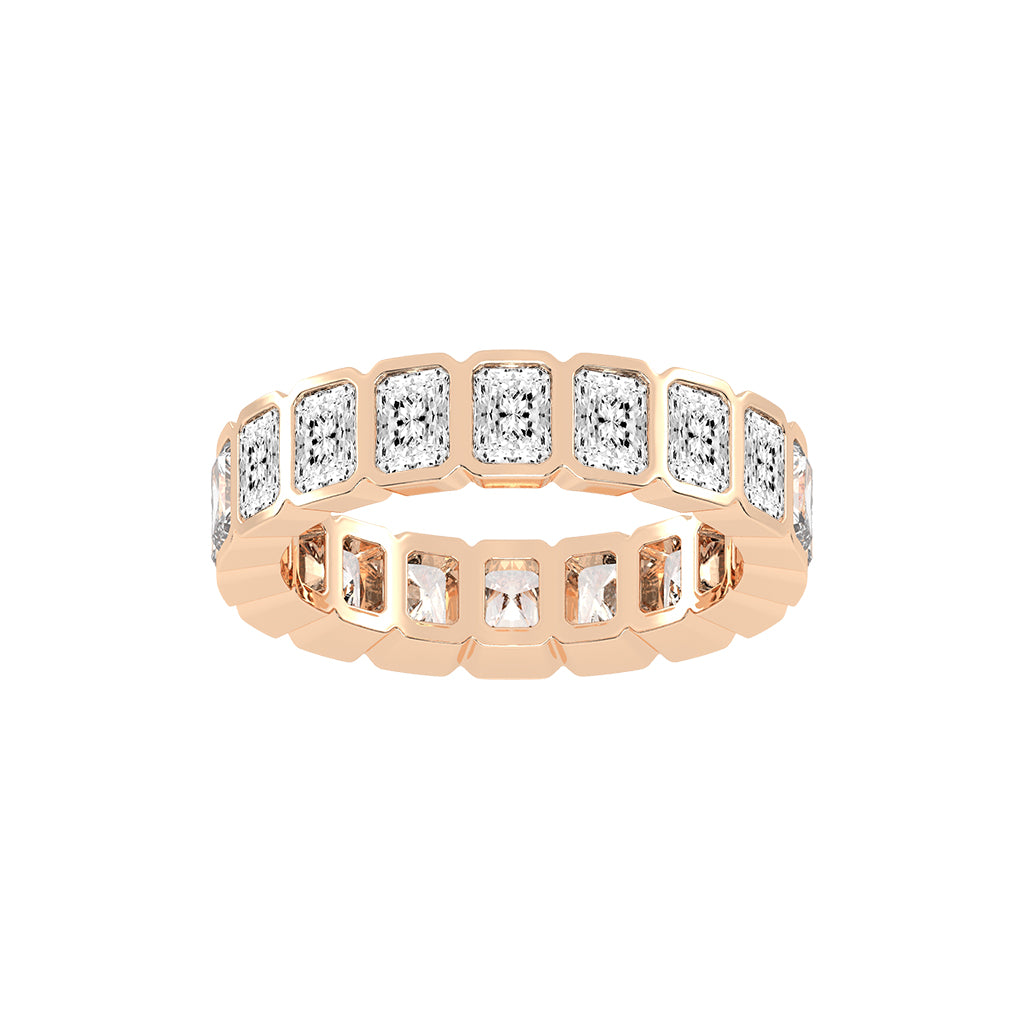 Nirvana Bezel Radiant Cut Lab Diamond Ring