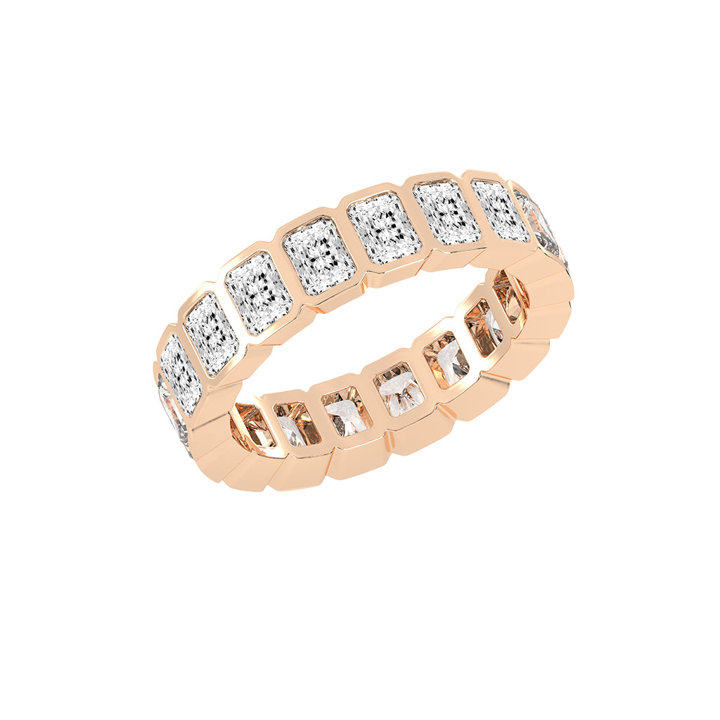 Nirvana Bezel Radiant Cut Lab Diamond Ring
