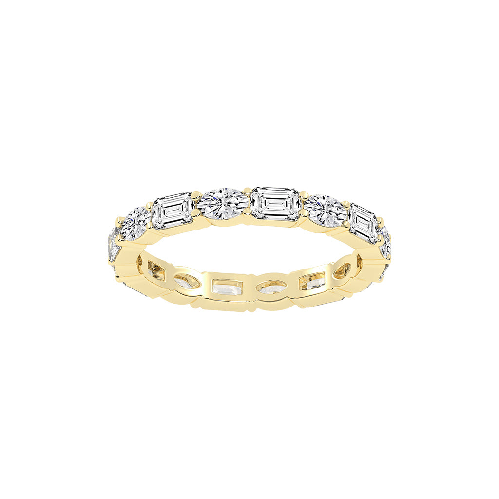 Tressa Alternating Emerald Cut Eternity Lab Diamond Ring