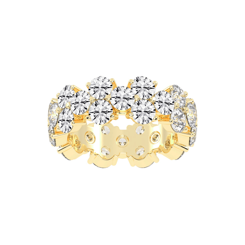 Tiffany Six Prong Round Cut Eternity Lab Diamond Ring