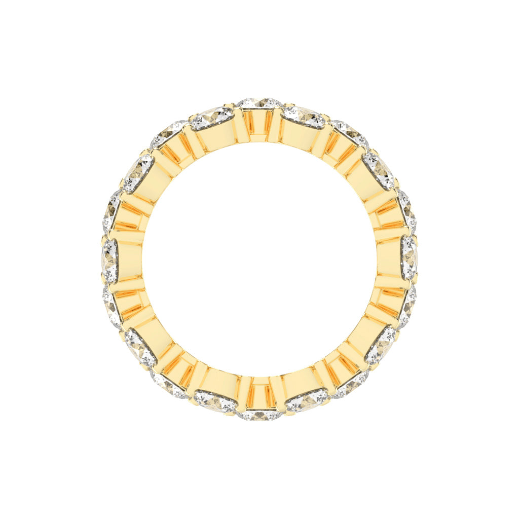 Tiffany Six Prong Round Cut Eternity Lab Diamond Ring