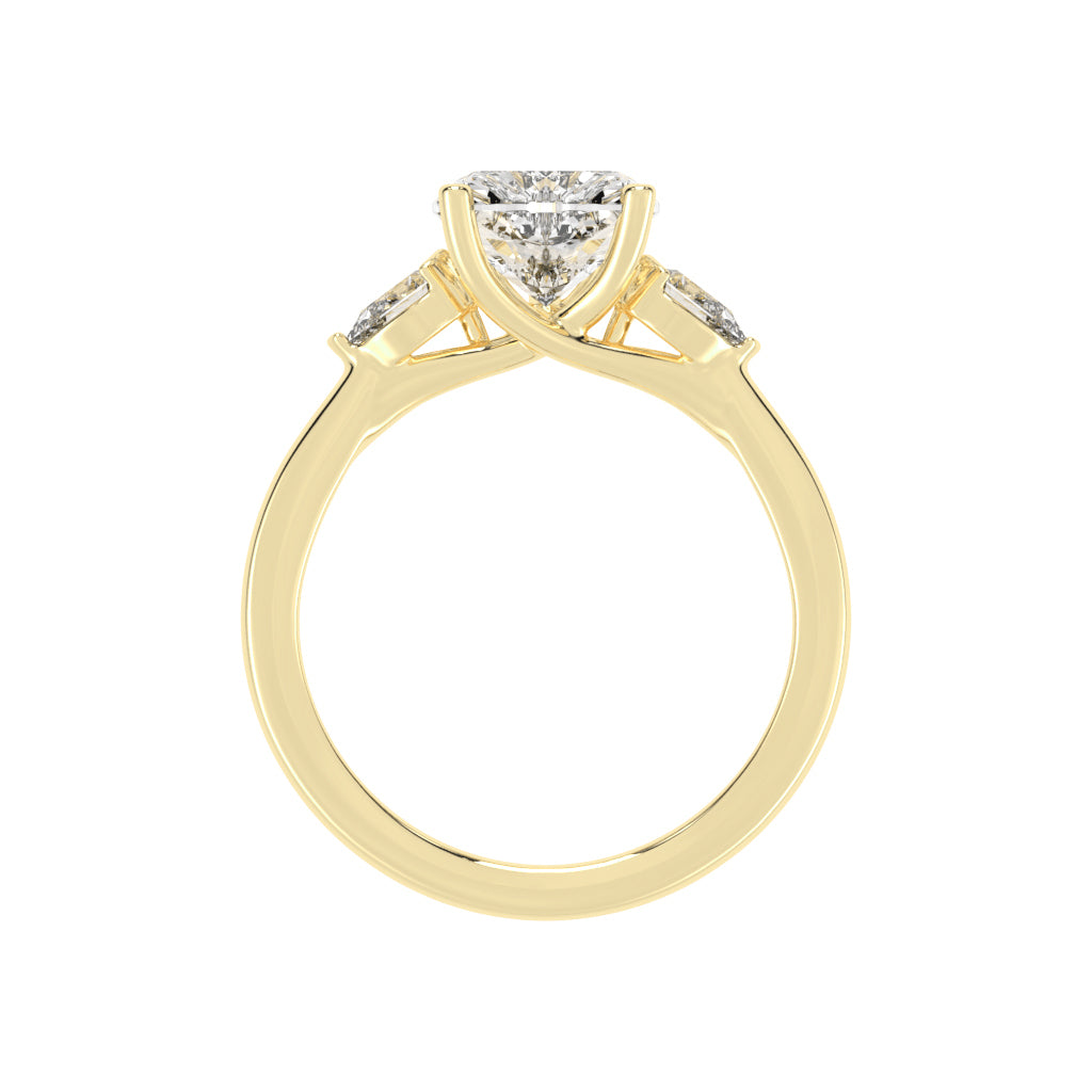 Trillara Heart Cut Three Stone Lab Diamond Ring