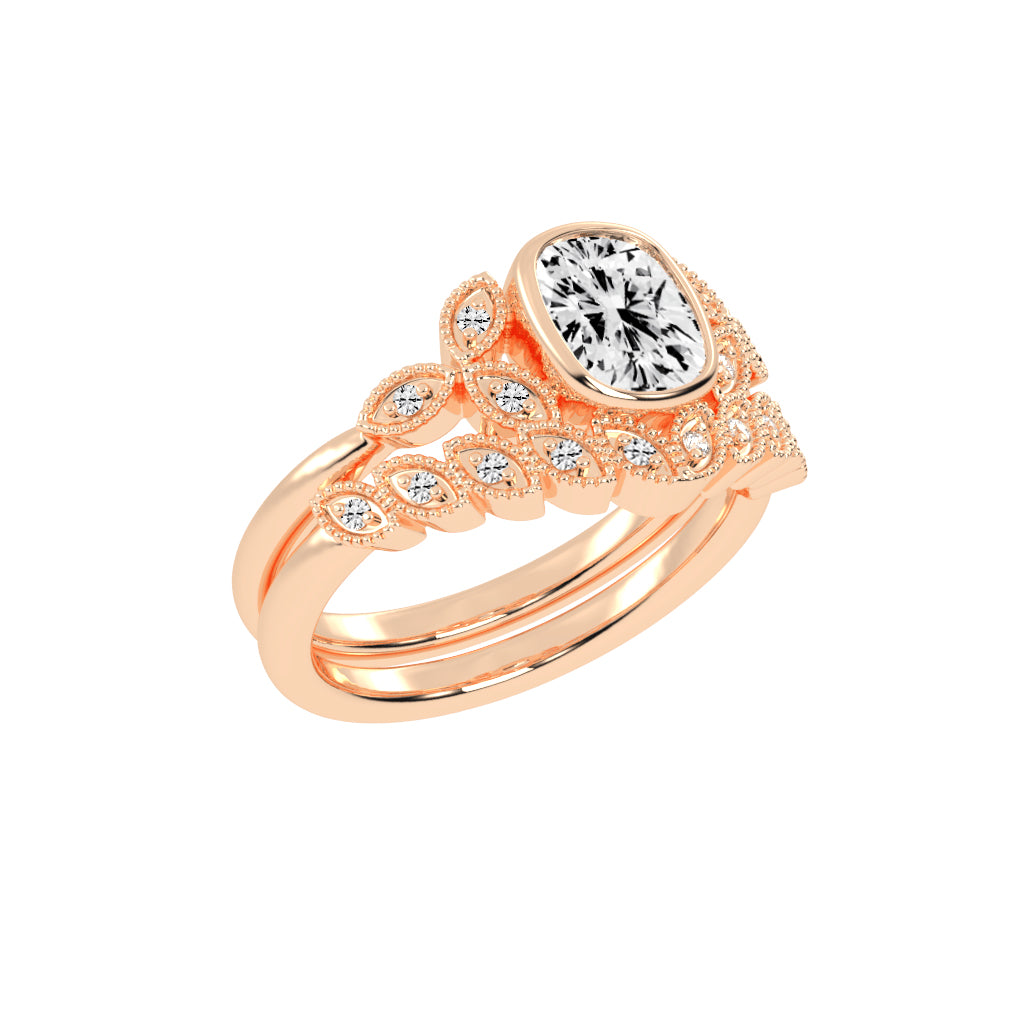 Sidia Cushion Cut Side Stone Lab Diamond Ring