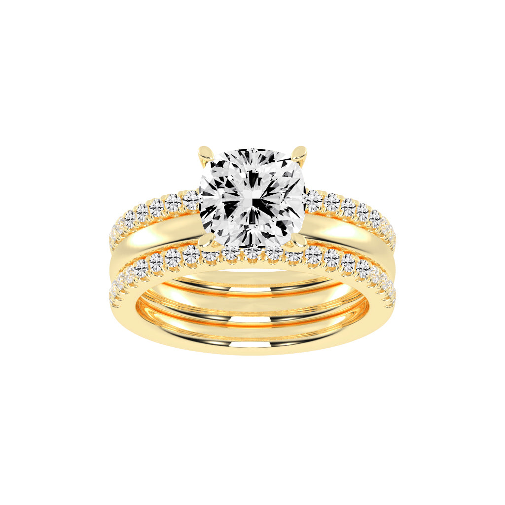 Eternissea Cushion Cut Engagement Lab Diamond Ring