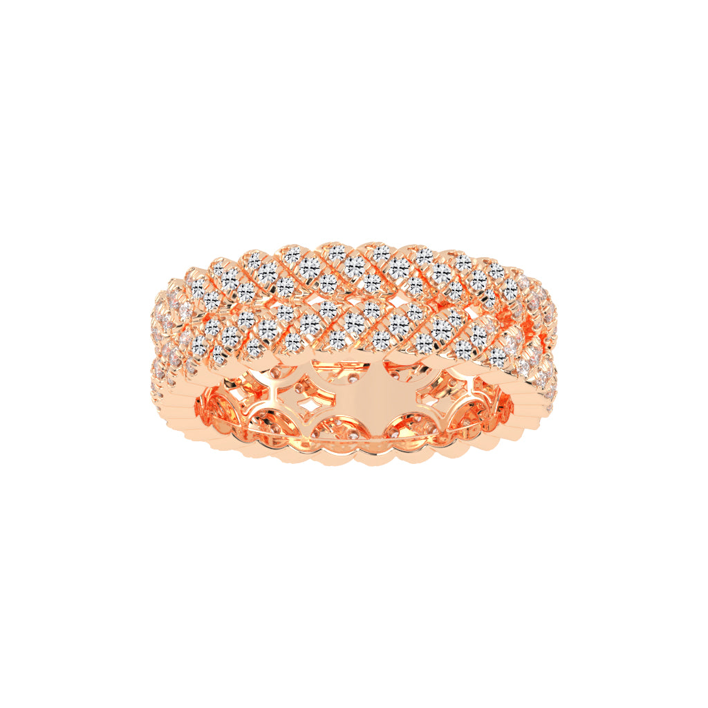 Iselle Round Cut Eternity Lab Diamond Ring