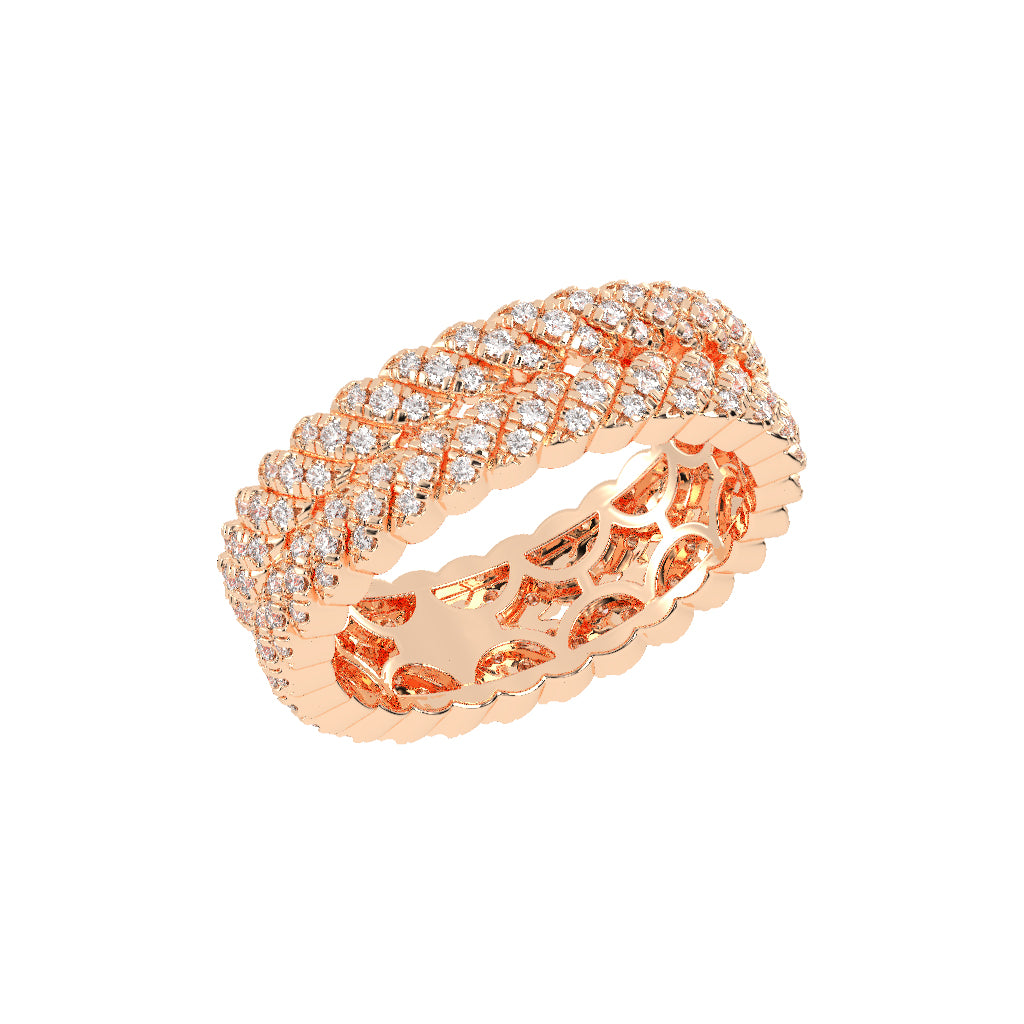 Iselle Round Cut Eternity Lab Diamond Ring