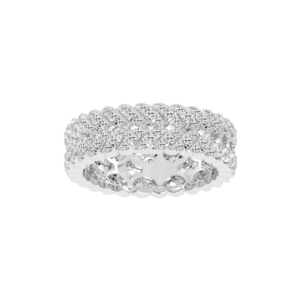 Iselle Round Cut Eternity Lab Diamond Ring