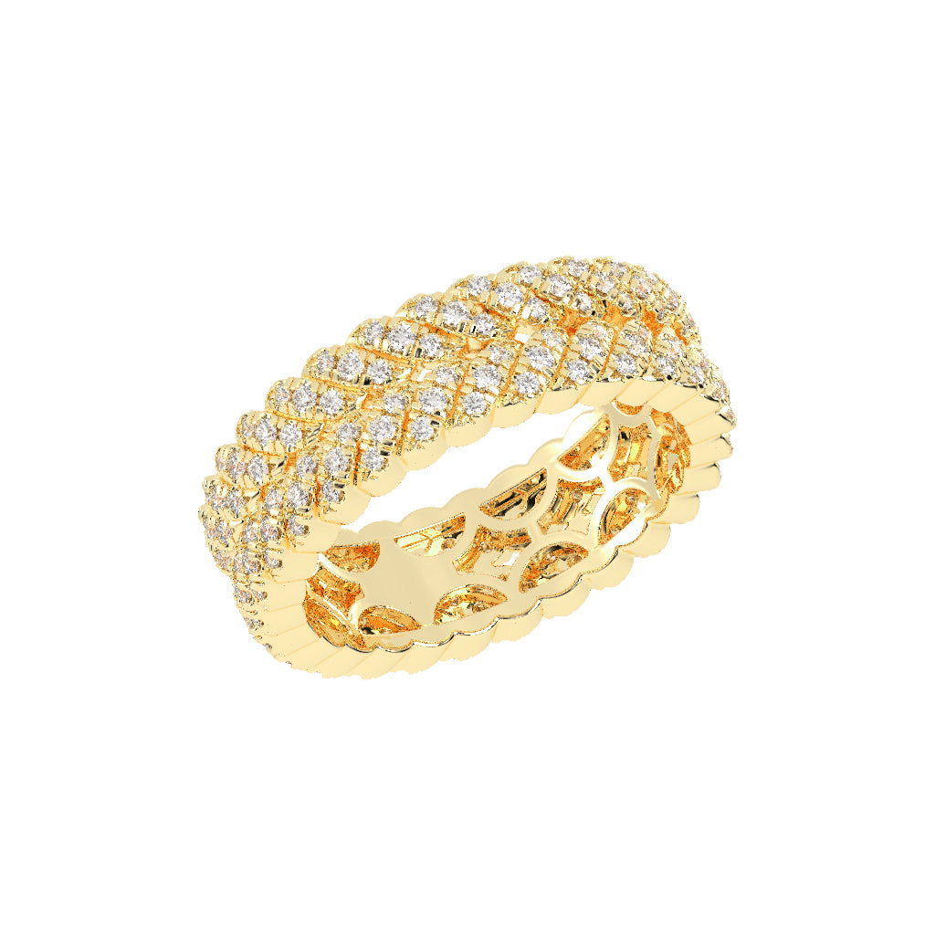 Iselle Round Cut Eternity Lab Diamond Ring