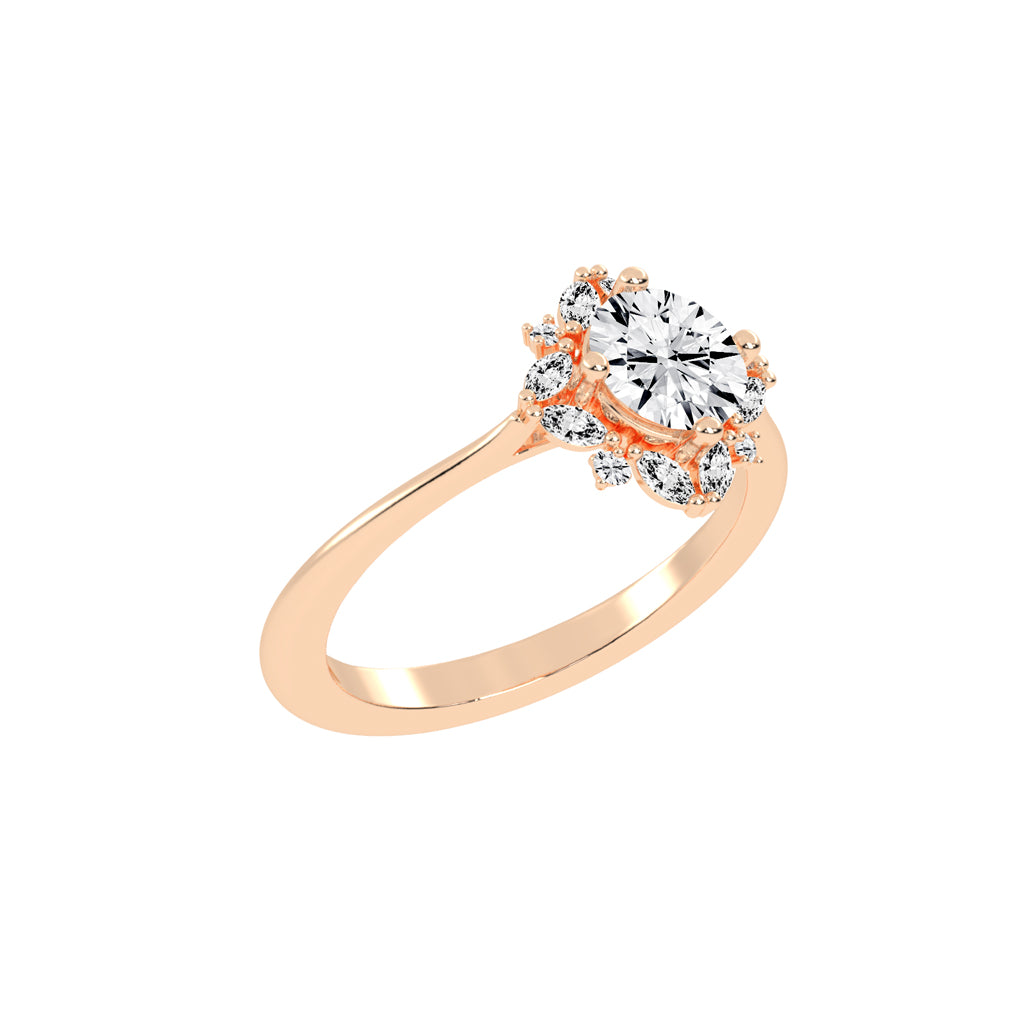 Halovaris Round Cut Halo Lab Diamond Ring