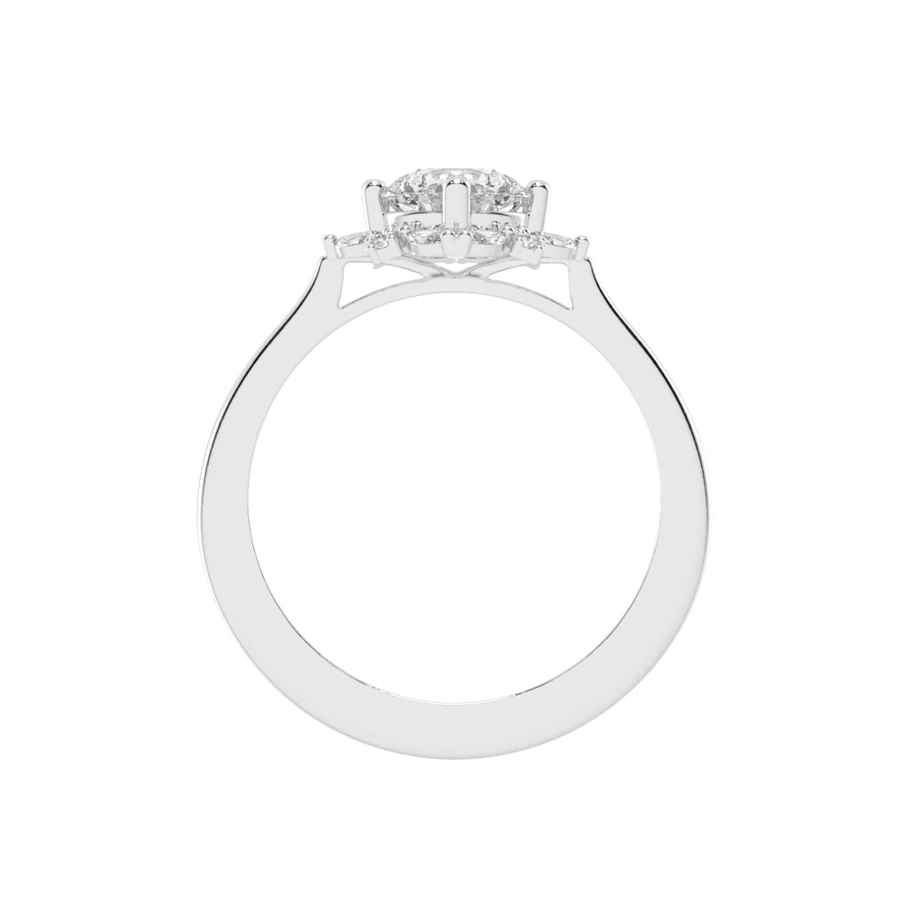Halovaris Round Cut Halo Lab Diamond Ring