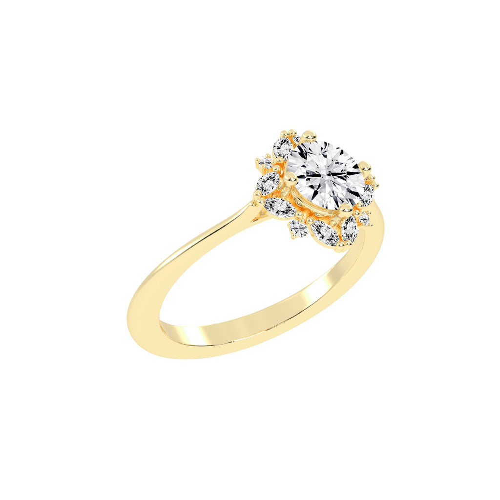 Halovaris Round Cut Halo Lab Diamond Ring