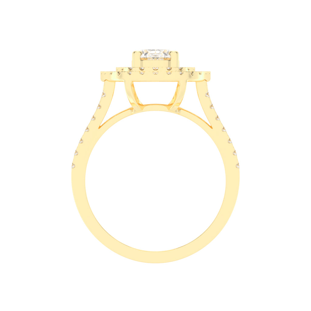 Glimvora Oval Cut Cocktail Lab Diamond Ring