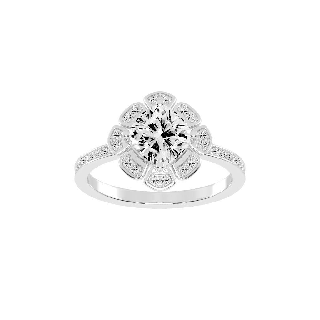 Luxviora Cushion Shape Casual Lab Diamond Ring