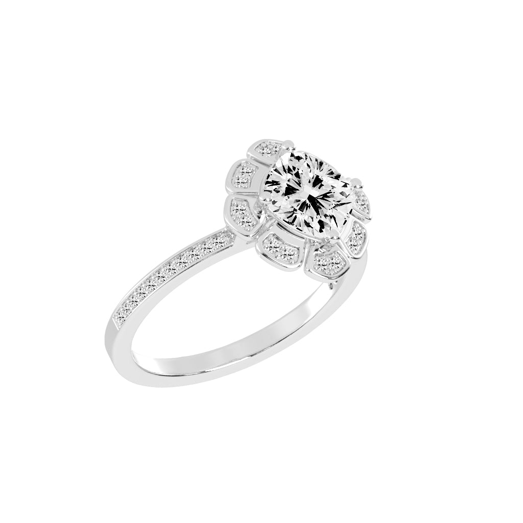 Luxviora Cushion Shape Casual Lab Diamond Ring