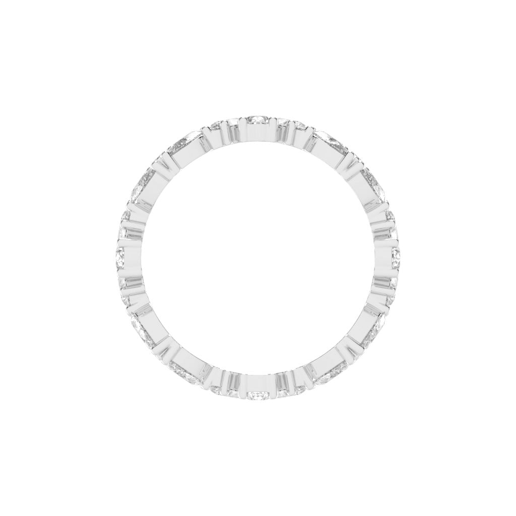 Ornavia Pear Cut Eternity Lab Diamond Ring