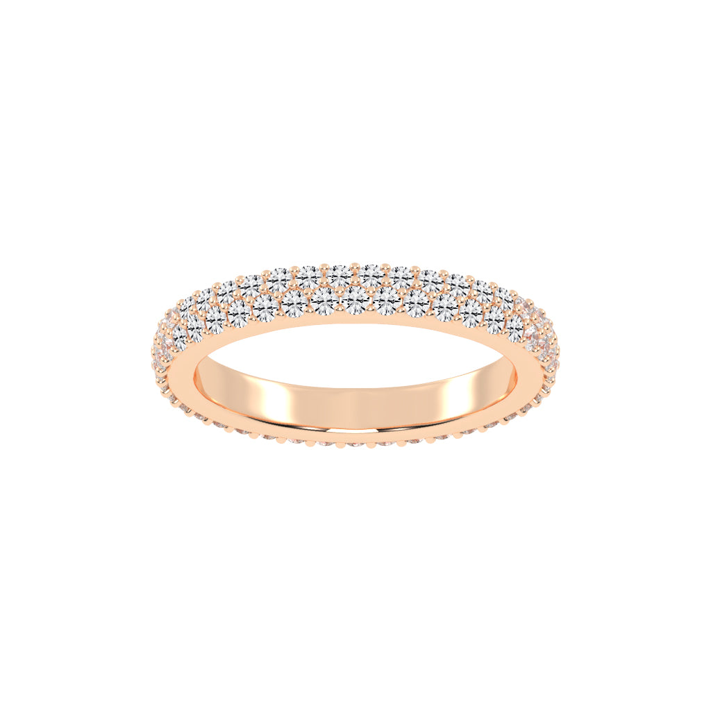 Celenia Five Prong Round Cut Eternity Diamond Ring