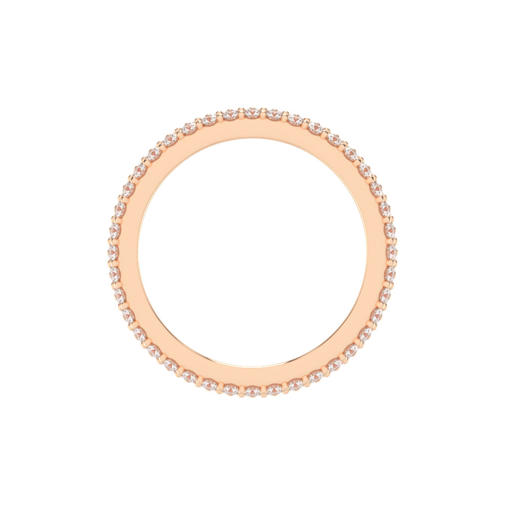 Celenia Five Prong Round Cut Eternity Diamond Ring